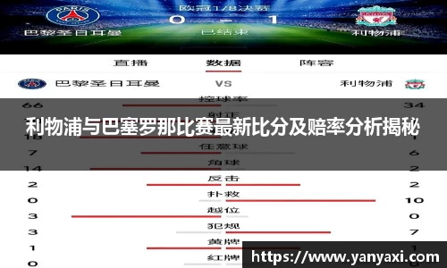 利物浦与巴塞罗那比赛最新比分及赔率分析揭秘
